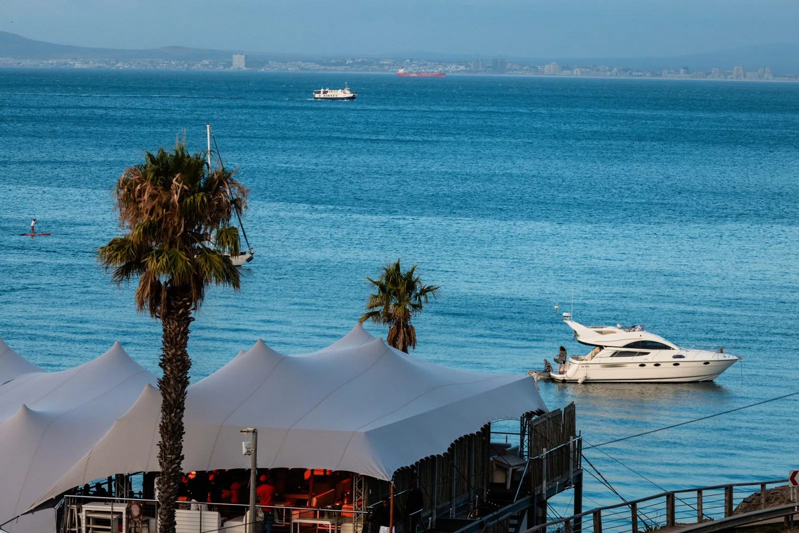 Grand Africa Café & Beach at golden hour